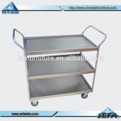 Hospital handcart Stainless steel trolley with wheels stainless steel wheelbarrow